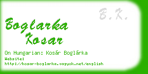 boglarka kosar business card